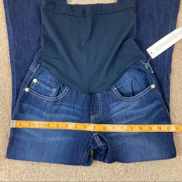 led Full Panel Crop Flare Bootcut Maternity Jeans - Picture 9 of 13